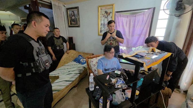 Cyber Police Raid BULL Online Gambling Network, Arrest 8 After Tracing Over 200 Million Baht in Annual Transactions