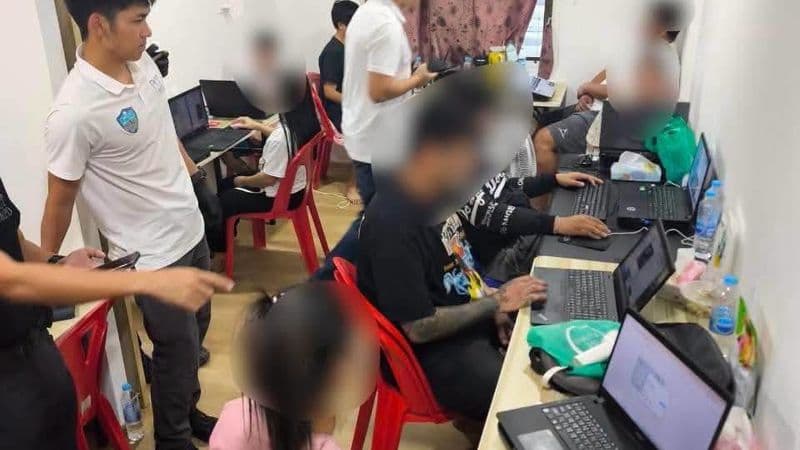 Chiang Mai Police Raid Online Gambling Marketing Base, Arrest 15