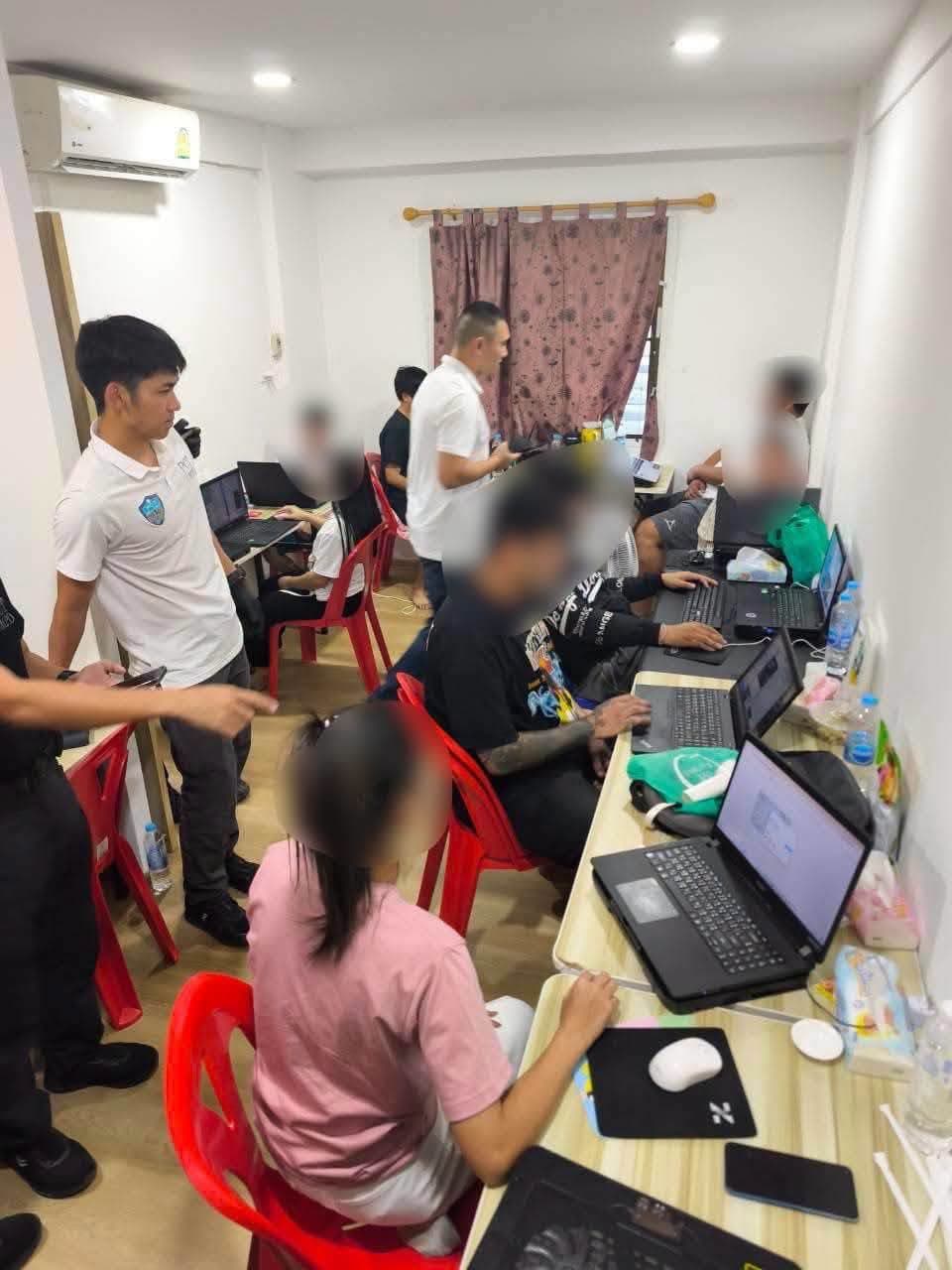 Chiang Mai Police Raid Online Gambling Marketing Base, Arrest 15