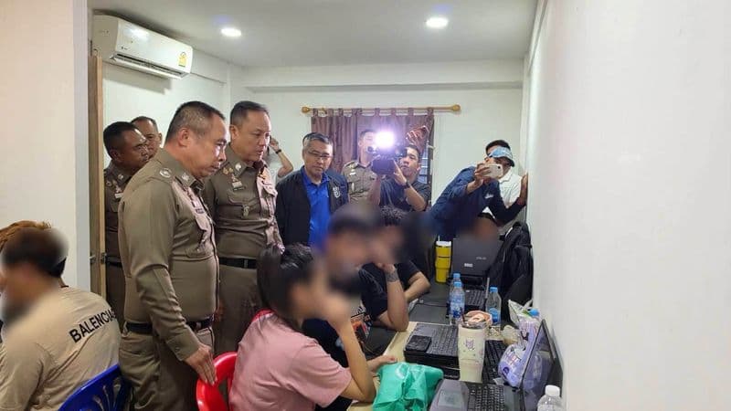 Chiang Mai Police Raid Online Gambling Marketing Base, Arrest 15