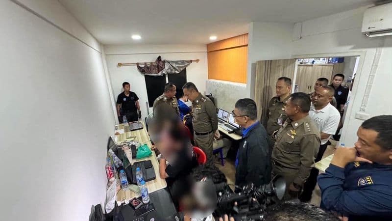 Chiang Mai Police Raid Online Gambling Marketing Base, Arrest 15
