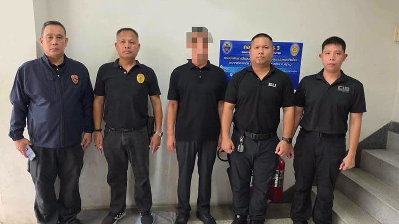 Thai Immigration, Crime Suppression Division Arrest Chinese Man Wanted in China for Bribery